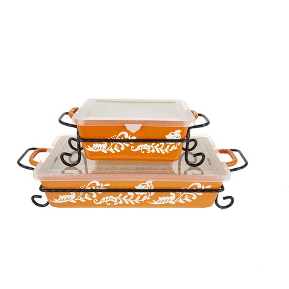 Valerie Bertinelli 4Piece Bake And Serve Set with Lid