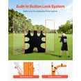 thumbnail image 3 of VEVOR 12x9 ft 3-IN-1 Lacrosse Goal Net with Backstop and Target Rebounder Equipment, 3 of 9