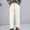 White, variant on Women's Casual Pants High Waisted Loose Fit Boyfriend Jeans Elastic Waistband Wide Leg Comfortable Daily Vacation Wear Workout Pants with Pockets for Women Womens Casual Pants Drawstring Waist Solid