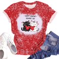 thumbnail image 4 of mihongmao Valentine Graphic T Shirts for Women Round Neck Print Casual Print Short Sleeved Short Sleeved Round Neck Top/shirt Red 2X, 4 of 6
