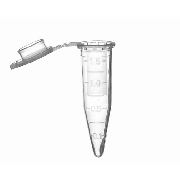 MUHWA 500PCS Microcentrifuge Tubes with Snap Cap, 1.9ml Graduated Micro Tubes with Conical Bottom, Microtube Sample Vial for Laboratory, Clear