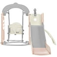 thumbnail image 2 of CIPACHO 5 in 1 Toddler Slide and Swing Set, Kids Playground Climber Slide Playset with Telescope, Kids Indoor Outdoor Play Equipment, Pink, 2 of 13