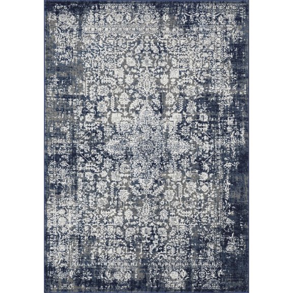 Loomaknoti Aysal Athna 5' x 7' Blue Oriental Indoor Area Rug