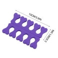 thumbnail image 5 of 10 Pair Sponge Toe Separators Soft Finger Separators Toe Divider Spacer for Polishing Pedicure Manicure Coating Gel Painting Nail Art Beauty Accessories, Purple, 5 of 5