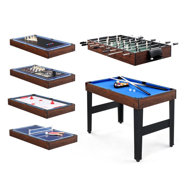 PEXMOR 10 in 1 Multi Game Table for Adults, Combo Board Game Table for