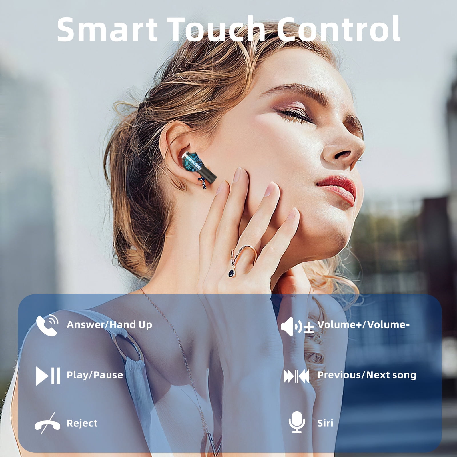 Weofly Balled Wireless Earbuds, in Ear Bluetooth Headphones for iPhone Android Waterproof Ear Buds
