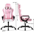 thumbnail image 7 of BestOffice Ergonomic Gaming Chair, Lumbar Support, Rolling Swivel for Women(Pink), 7 of 7