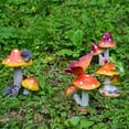 thumbnail image 4 of Neinkie Fée Jardin Miniatures Décoration Orange Champignon Résine DIY Jardin Ornement Micro Paysage Mini Maison de Poupée, 4 of 7