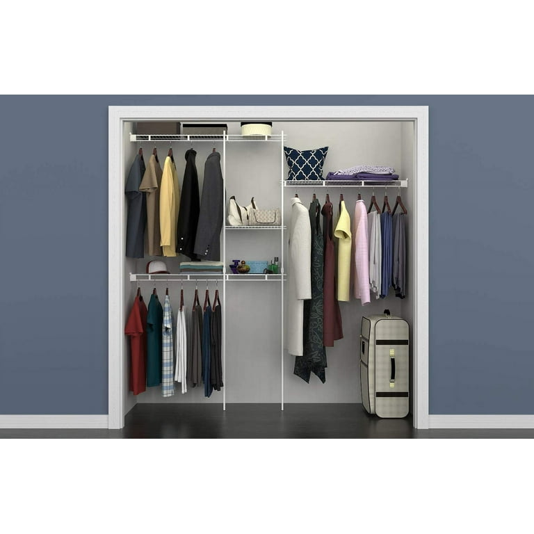 ClosetMaid 1628 DIY Clothes Shelves, White Closet Organizer