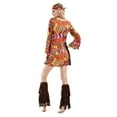 thumbnail image 5 of Eraspooky 60s 70s Hippie Women's Groovy Fancy-Dress Costume for Adult, L, 5 of 7