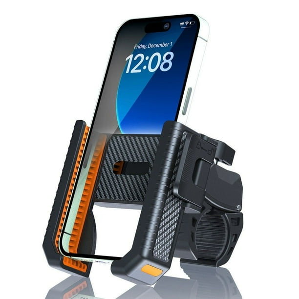 AMAXUN Soporte de teléfono para bicicleta, apto para cámaras, accesorio para motocicletas con rotación de 360°