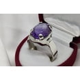 thumbnail image 2 of Natura Amethyst Mens Ring Sterling Silver 925 Purple Amethyst Ring Neelam Ring Purple Gem Ring Handmade Ring Men and Womne Ring, 2 of 3