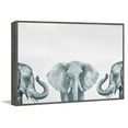 thumbnail image 2 of Marmont Hill Elephant Poses III Floater Framed Canvas Wall Art, 2 of 6
