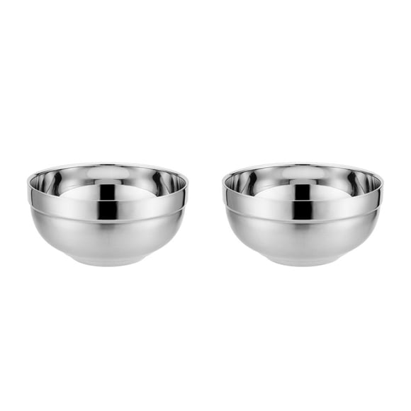 Toystoory Tazón pequeño de acero inoxidable aislamiento térmico aislamiento hogar saludable de alta capacidad agarre cómodo cuencos de Metal 14cm 2piezas