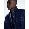 thumbnail image 4 of Free Assembly Men's Heavyweight Denim Shirt with Long Sleeves, Sizes S-2XL, 4 of 6
