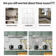 thumbnail image 2 of ZheElen 10pcs PVC Waterproof Tile Stickers x 15cm For Kitchen And Bathroom Self Adhesive Wall Tiles 24 PCS, 2 of 6