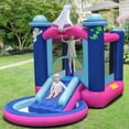thumbnail image 3 of Costway Inflatable Space-themed Bounce House Kids 3-in-1 Bounce Castle Blower Excluded, 3 of 10