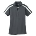 thumbnail image 5 of Yellow Rooster Women Silk Touch Performance Colorblock Stripe Polo Steel Grey/White Grey/Black 3XL, 5 of 6