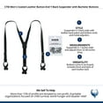 thumbnail image 7 of CTM  Coated Leather Button-End Y-Back Suspender with Bachelor Buttons (Men), 7 of 7