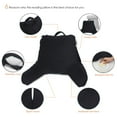 thumbnail image 6 of Nestl Reading Pillow, Medium Bed Rest Pillow with Arms for Kids Teens & Adults – Premium Shredded Memory Foam TV Pillow - Black, 6 of 9
