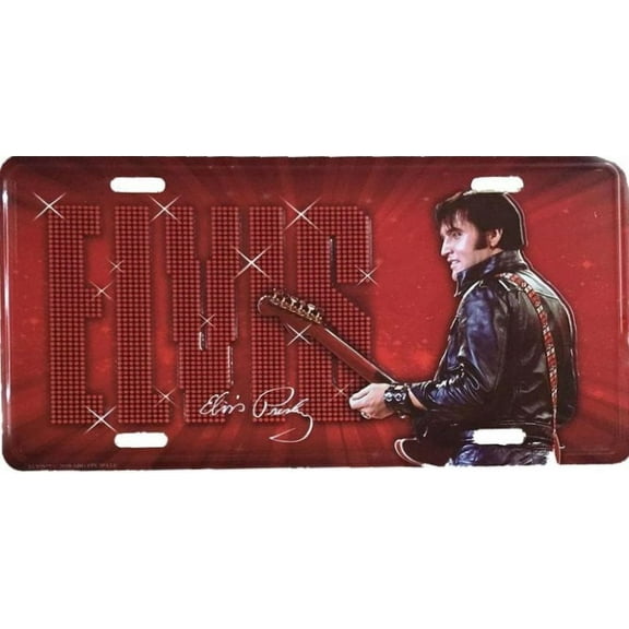 Elvis Presley '68 Metal License Plate