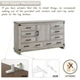 thumbnail image 6 of OKD Farmhouse 8 Drawer Dresser for Bedroom with Adjustable Shelf, Wood Long Chest of Drawers with Thick Plank Styling, Rustic Large Closet Dresser for Bedroom, Living Room, Light Rustic Oak, 6 of 7