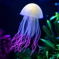 thumbnail image 5 of Floating Silicone Jellyfish Aquarium Ornament, 2.5x4.5in Glow-in-the-Dark Transparent Artificial Jelly Fish Decor for Fish Tank, 5 of 7