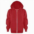 thumbnail image 2 of Gerichy Boys Full Zip Hoodie Hooded Sweatshirt Loose Casual Solid Comfy Long Sleeve Jacket with Pockets for Girls and Boys 3T-12T, 2 of 4