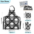 thumbnail image 3 of Skull Head and Crossbones 5 Pcs Kitchen Set Heat Resistant Oven Mitts and Non-Slip Pot Holders with Adjustable Cooking Apron, 3 of 6