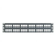Panduit NetKey 48 Port Modular Patch Panel - 48 x RJ-45 - 48 Port(s) - 48 x RJ-45 - 48 x RJ-11 - 19 Wide - Rack-mountable