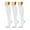 White, variant on Audhol Thigh Highs Spring and Winter Classic Color Thin Stripe Women's Socks Tn The Cotton 1 Pairs Long Socks for Women Black One Size