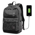 thumbnail image 1 of Backpack Men Usb Charging Retro Canvas Earphone Hole Travel Sport Casual Multifunctional Backpack, 1 of 4