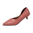 thumbnail image 2 of Samdudou Pumps for Women Closed Toe Pointed Toe Kitten Heel V-Cut Vamp Slip On Dress Shoes Classic Office Wedding Evening Party Footwear, 2 of 9