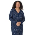 thumbnail image 4 of Aria Women’s Cozy Jersey Long Sleeve Henley 46” Sleepwear Lounger, Sizes XS-4X, 4 of 7