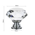 thumbnail image 1 of 16Pcs Transparent Crystal Door Knobs Hardware Diamond Shape Design Crystal Glass Knobs, 1 of 7