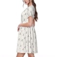 thumbnail image 2 of Vsdgher Ancres pour Femmes Été 2025 Robes Midi Décontractées Légères Manches Courtes Col Rond Robe de Plage, 2 of 6