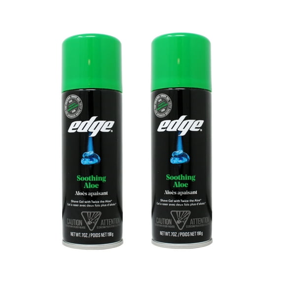 2 Pack Vicks Edge Shave Gel Soothing Aloe 7oz Each