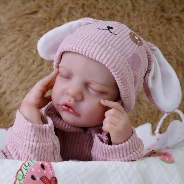 Muñeca Reborn De Silicona Realista De 30 Cm Con Ropa Y Gorro – Compañera Emocional Para Niños Y Niñas +3 Años