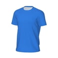 thumbnail image 6 of Wukai Dodgerblue Print Men's Short-Sleeved Mesh T-Shirt,Quick-Dry Short Sleeve Workout T-Shirt-Medium, 6 of 8