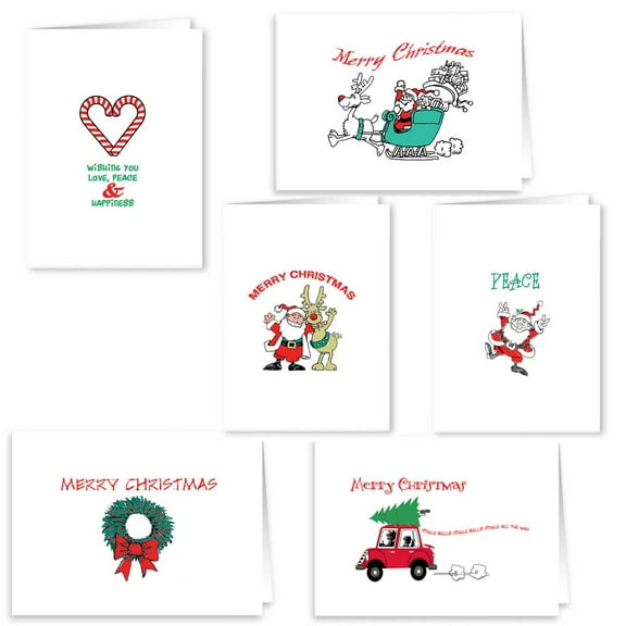 Christmas Card Collection Merry Christmas - 18 Holiday Cards & Envelopes - Boxed