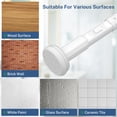 thumbnail image 3 of BORISCA One-Push Tension Curtain Rod 39-157 inch, Adjustable No Drill Heavy Duty Carbon Steel Spring Rod for Windows Bathrooms and Patios, White, 3 of 7
