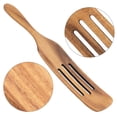 thumbnail image 6 of Gustave Wooden Spurtle Set of 5 Kitchen Utensils Non Stick Wood Spoons Spatulas Spurtles Kitchen Tools Heat Resistant Cookware Sets for Cooking Stirring Mixing Serving, 6 of 7