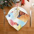 thumbnail image 6 of Iauyy Satin Napkins Set of 1- Colorful Ice Cream1 DIY Printing Decoration Cloth Napkin- Easy Care for Home/Party, 6 of 8