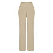 Lovzfmll Women's Yoga Pants, Straight Leg Athletic Pants with Pockets, Full Length Casual Exercise Pants, Solid Color Lounge Pants for Fall 2025
