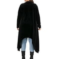 thumbnail image 5 of Women's Long Open Front Drape Lightweight Maxi Long Sleeve Black Kimono Cardigan Duster Sweater, 5 of 6