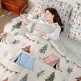 thumbnail image 3 of Erosebridal Kids Teens Jungle Adventure Twin Bedding Sets 7-Piece,Boys Girls Woodland Camping Theme Bedding Comforter Set,Grey Reversible, 3 of 6