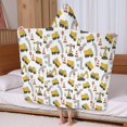 thumbnail image 5 of Cartoon Construction Vehicles Road Cones White Pattern Hooded Bath Towel，60"x35" for Ages 3 To 12 Kids, Quick Dry Lightweight Soft Microfiber Hood Beach Towel Cover Up for Kids, 5 of 7