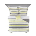 thumbnail image 3 of Mainstays Grey and Yellow Stripe 8 Piece Bed in a Bag Comforter Set with Sheets, Queen, 3 of 8