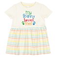 thumbnail image 3 of Inktastic My Granny Love Me Girls Baby Dress, 3 of 5
