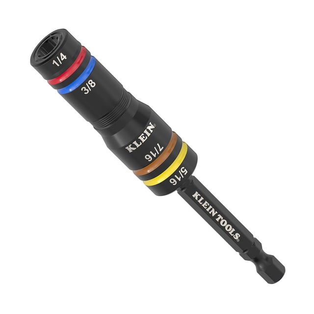 Klein Tools 651QS de cuatro enchufes, 4 tamaños en 1, con clasificación de impacto SAE